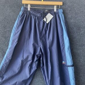 Starter Track Pants Mens Large Navy Blue Athletic Windbreaker Retro 90s Nylon